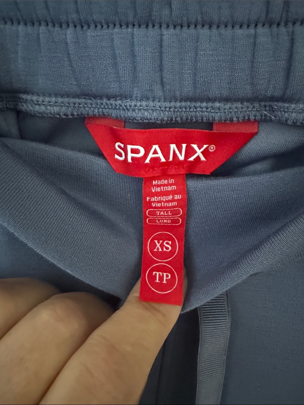 SPANX Slate Blue Half-Zip Sweatshirt & Wide-Leg Pants Set - Picture 7 of 8
